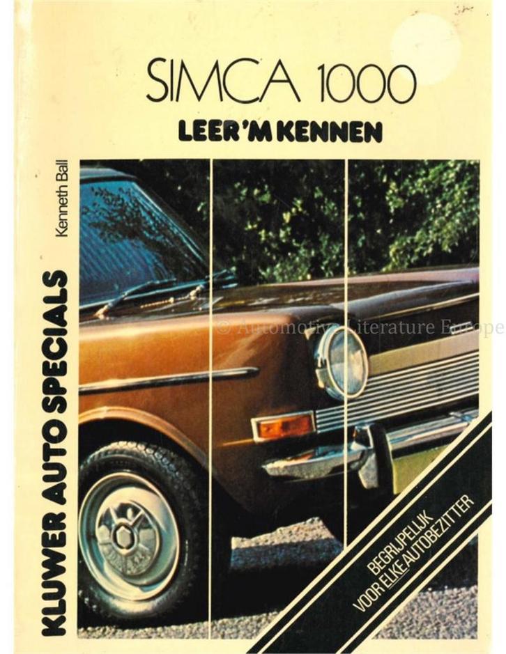 1964-1975 SIMCA 1000 VRAAGBAAK NEDERLANDS, Auto diversen, Handleidingen en Instructieboekjes