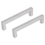 Differnz meubelgreep vierkant 128 mm mat chroom 2 stuks, Verzenden, Nieuw