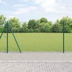 vidaXL gelaste gaashek met 13 geflensde palen Groen 1.2x25 m, Verzenden, Nieuw, IJzer