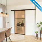 Stalen Schuifdeur met koofsysteem 3 Vlaks Brons Maatwerk Bro, Nieuw, Metaal