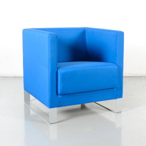 Profim Colorado design fauteuil, blauw, ringpoot, Huis en Inrichting, Bureaustoelen, Ophalen of Verzenden