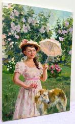 Vladimir Goussev (1957) - Sous les Lilas - Ombrelle Rose et, Antiek en Kunst