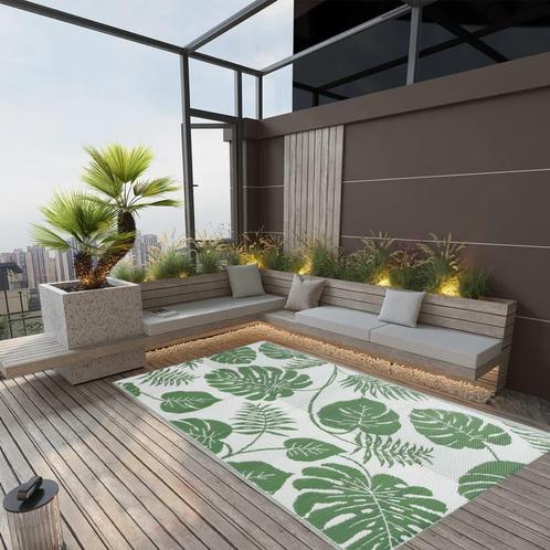 vidaXL Buitenkleed ARAKIL 120x180 cm polypropeen groen, Huis en Inrichting, Stoffering | Tapijten en Kleden, Groen, Nieuw, Verzenden