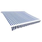 vidaXL Luifeldoek 3x2,5 m canvas blauw en wit, Tuin en Terras, Verzenden, Nieuw