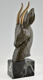 Georges Garreau - sculptuur, Art Deco buste van een hert -, Antiek en Kunst