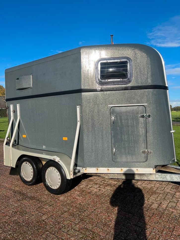 Degelijke Polyester 2-paards Paardentrailer / aanhanger!, Dieren en Toebehoren, Paarden en Pony's | Trailers en Aanhangwagens