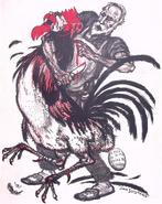 Spotprent over persvrijheid tijdens Eerste Wereldoorlog, Verzenden