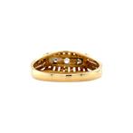 Gouden vintage rijring met diamant 18 krt, Sieraden, Tassen en Uiterlijk, Ringen, Ophalen of Verzenden, Nieuw