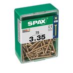 Spax Houtschroef 3.0x35mm - Phillips  Z1 - 75 stuks, Doe-het-zelf en Verbouw, IJzerwaren en Bevestigingsmiddelen, Verzenden, Nieuw