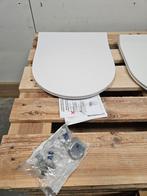 Toiletzitting 37 x 43 cm Clou Hammock Met Deksel Wit, Doe-het-zelf en Verbouw, Sanitair, Ophalen of Verzenden, Nieuw, Bad