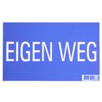 MM Eurotool Bord EIGEN WEG Kunststof - Blauw - 20 x 12 cm, Ophalen of Verzenden, Nieuw in verpakking