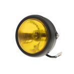 Koplamp rond 165mm halogeen 12V 35W mat zwart geel glas, Fietsen en Brommers, Ophalen of Verzenden, Nieuw