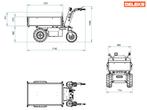 DELEKS® XE-500f Elektrische Dumper Minidumper Kruiwagen, Ophalen of Verzenden, Nieuw, Elektrisch, DELEKS