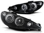 Koplampen Peugeot 206 Angel Eyes elr zwart, Ophalen of Verzenden, Nieuw