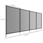 TRUUSK Vijverhek 365 X 126 Cm Tuinhek 4-delige Set Decoratie, Verzenden, Nieuw
