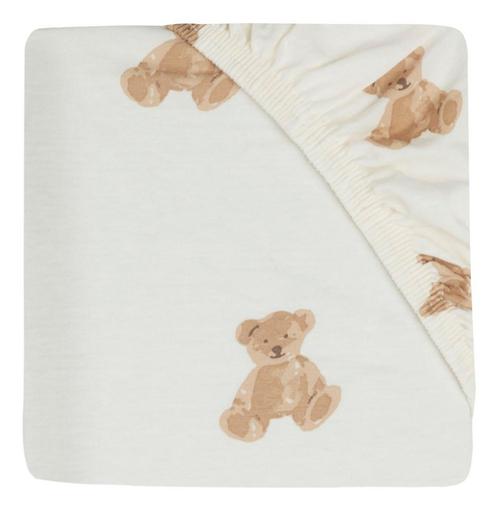 Jollein Jersey Teddy Bear 70 x 140/150 cm Junior Hoeslaken, Kinderen en Baby's, Dekens, Slaapzakjes en Inbakerproducten, Nieuw