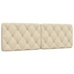 vidaXL Hoofdbordkussen 160 cm stof crèmekleurig, Verzenden, Nieuw, Crème, Stof
