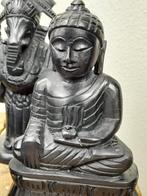 Beeld, Boeddha en Ganesha beeldenset - kracht en kalme, Antiek en Kunst