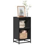 vidaXL Boekenkast 40x35x76 cm bewerkt hout zwart, Huis en Inrichting, Kasten | Boekenkasten, Verzenden, Nieuw, Overige houtsoorten