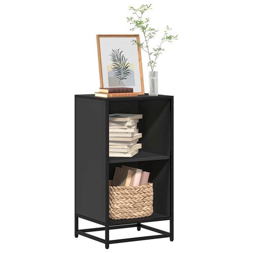 vidaXL Boekenkast 40x35x76 cm bewerkt hout zwart, Huis en Inrichting, Kasten | Boekenkasten, Nieuw, Overige houtsoorten, Verzenden