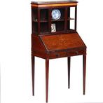 Damessecretaire met vitrine en rijk ingelegde schrijfklep No, Antiek en Kunst, Ophalen of Verzenden