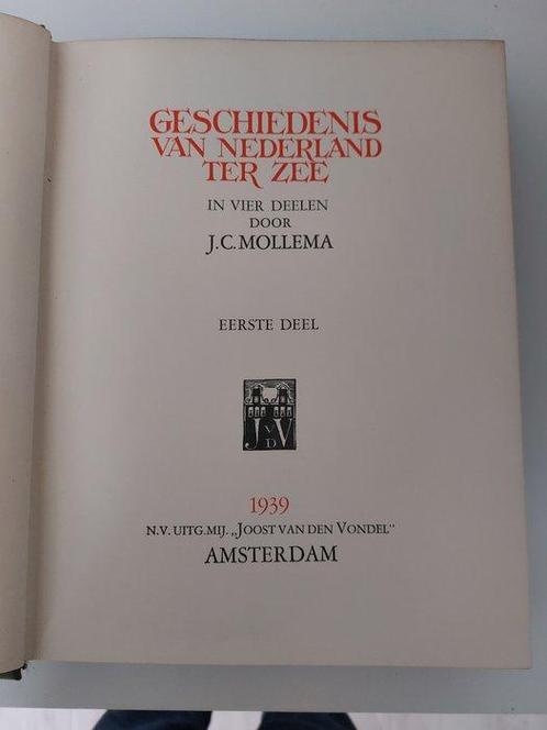 J.C. Mollema - Geschiedenis van Nederland ter Zee -, Antiek en Kunst, Antiek | Boeken en Bijbels