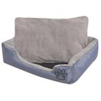 vidaXL Hondenbed met gewatteerd kussen maat L grijs, Dieren en Toebehoren, Honden-accessoires, Verzenden, Nieuw