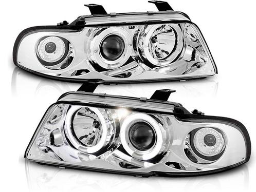 Koplampen Audi A4 B5 94-99 Angel Eyes Chroom, Auto-onderdelen, Overige Auto-onderdelen, Ophalen of Verzenden