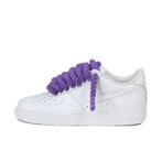 -9% Nike  Nike Air force 1 low rope laces purple custom  maa, Verzenden, Nieuw, Wit