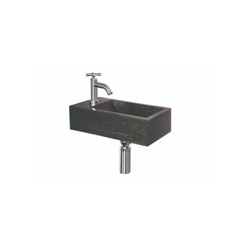 Fonteinset BWS Guilla 40x23x10.5 cm Natuursteen Rechts Zwart, Doe-het-zelf en Verbouw, Sanitair, Overige typen, Nieuw, Chroom
