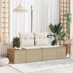 vidaXL Tuinbank Beige 184 x 62 x 85cm poly rattan, Verzenden, Nieuw, Rotan