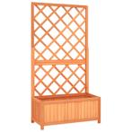 vidaXL Latwerkplantenbak 70x30x135 cm massief vurenhout, Verzenden, Nieuw, 60 tot 100 cm, 60 cm of meer