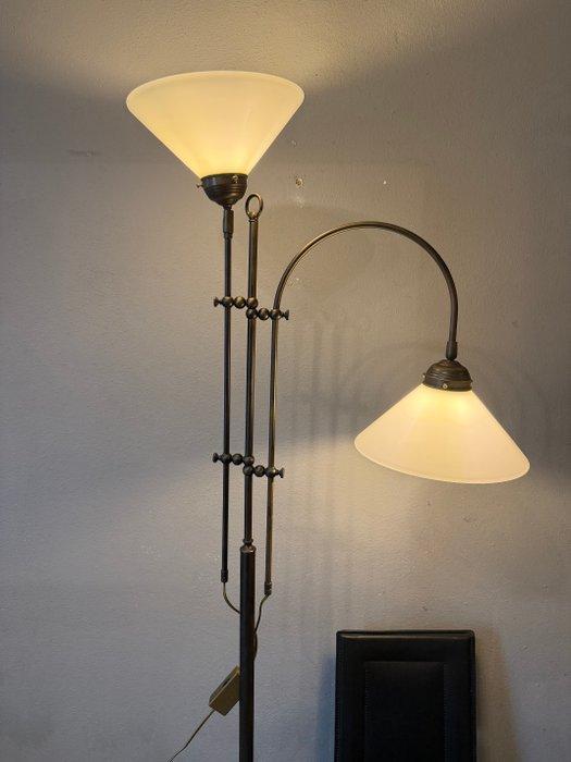 Staande lamp - Messing, Glas, Antiek en Kunst, Curiosa en Brocante