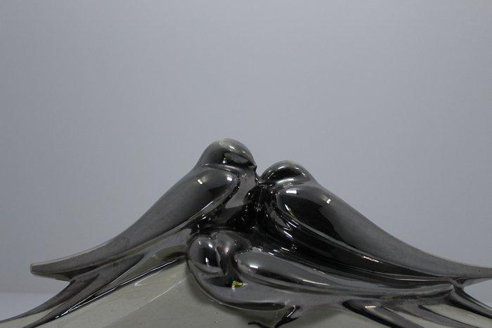 Le Jan - Beeld, 3 rustende zwaluwen - 16 cm - Aardewerk, Antiek en Kunst, Antiek | Glas en Kristal