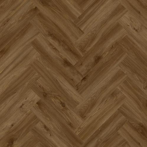 Plak pvc Visgraat bruin |  Moduleo Roots Herringbone Sierra, Huis en Inrichting, Stoffering | Vloerbedekking, Ophalen