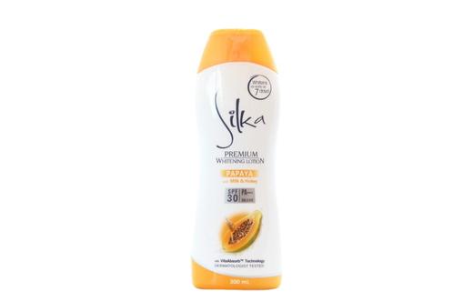 Silka Premium Whitening Body Lotion Papaya, 200 ml, Sieraden, Tassen en Uiterlijk, Beautycases, Ophalen of Verzenden