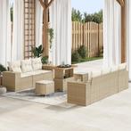 vidaXL 10 delige Tuinbankenset met kussens poly rattan, Tuin en Terras, Tuinsets en Loungesets, Verzenden, Nieuw, Rotan