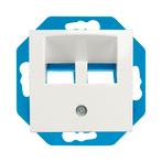 Modular Jack 30° 2-voudig met Centraalplaat E1 | Alpin wit, Ophalen of Verzenden, Nieuw