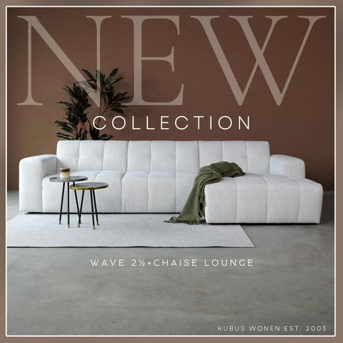 Wave chaise lounge bank direct uit voorraad Kubus Wonen, Huis en Inrichting, Banken | Sofa's en Chaises Longues, 300 cm of meer