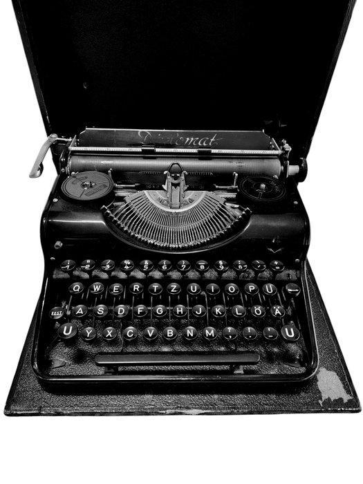 Diplomat 4 - Draagbare typemachine - Schrijfmachine -, Antiek en Kunst, Kunst | Designobjecten
