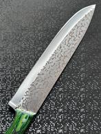 Custom Handcrafted Chef Knife - Tafelmes - Hout, Staal -, Antiek en Kunst