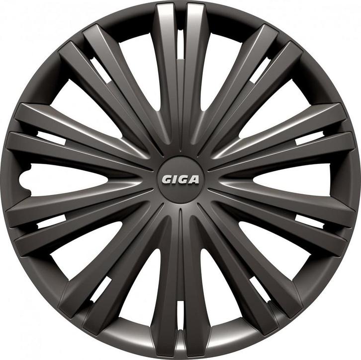 Autostyle Wieldoppen 15 inch Giga Antraciet - ABS, Auto diversen, Auto-accessoires, Zo goed als nieuw, Ophalen of Verzenden