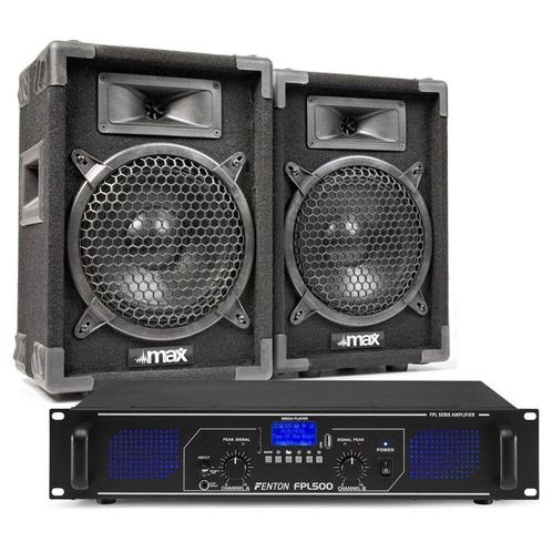 MAX8 DJ luidspreker en Bluetooth versterker combinatie 800W, Audio, Tv en Foto, Luidsprekers, Nieuw, Verzenden