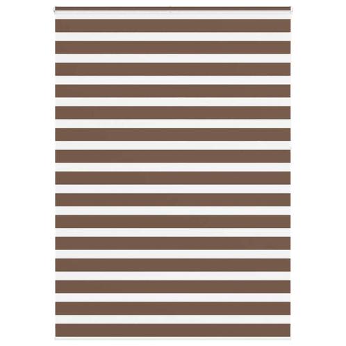 vidaXL Zebra rolgordijn 155x230 cm stofbreedte 150,9cm, Huis en Inrichting, Stoffering | Gordijnen en Lamellen, Bruin, Nieuw, Verzenden