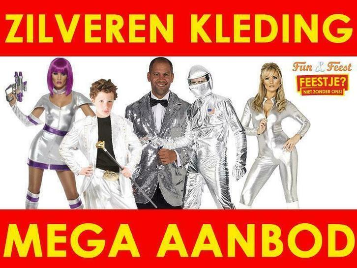 Zilveren feestkleding- Mega aanbod zilveren kleding, Kleding | Dames, Carnavalskleding en Feestkleding, Kleding, Nieuw, Carnaval
