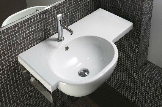 Catalano C2 75 SX 75 x 48 cm keramische Wastafel links, Doe-het-zelf en Verbouw, Sanitair, Bad, Nieuw, Ophalen of Verzenden