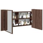 vidaXL Badkamerkast met spiegel en LED 90x12x45 acryl, Huis en Inrichting, Tafels | Kaptafels, Verzenden, Nieuw