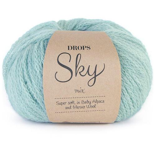 DROPS Sky Mix - 15 aquamarijn - Wol Garen, Hobby en Vrije tijd, Breien en Haken, Ophalen of Verzenden