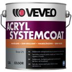 Veveo Acryl Systemcoat Halfglans - RAL 9005 - 2,5 liter, Doe-het-zelf en Verbouw, Verf, Beits en Lak, Overige kleuren, Nieuw, Ophalen of Verzenden