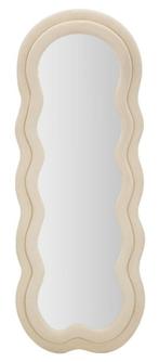 WANDSPIEGEL MIKI CRÈME FLUWEEL CM 60X4X160, Huis en Inrichting, Woonaccessoires | Spiegels, Ophalen of Verzenden, Nieuw